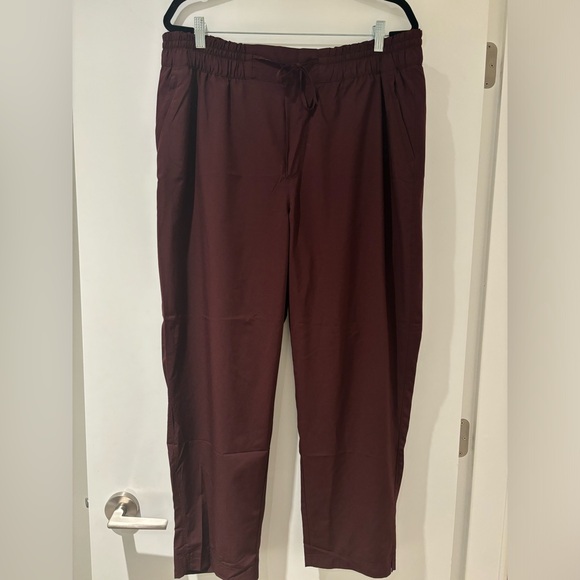 Burgundy High-Waisted Stretchtech Pants - Picture 4 of 6